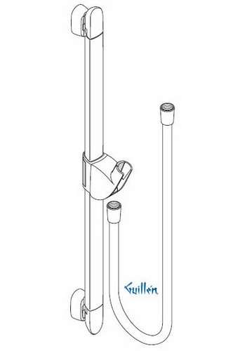 Hansgrohe; 27702; Shower wall bar; Series Unica B