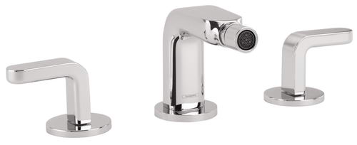 Hansgrohe; 31267; Bidet faucet widespread dual lever handles with front spray; Series Metris