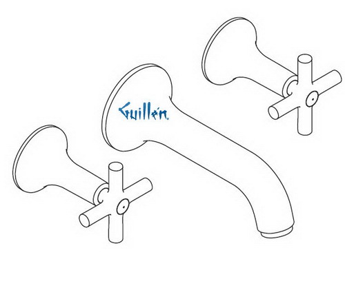 Hansgrohe Axor; 37143; Lavatory faucet dual cross handle for vessel wall mount; Series Terrano