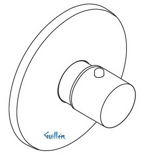 Hansgrohe Axor; 38315; Shower thermostatic mixing valve trim with cube handle; Series Uno