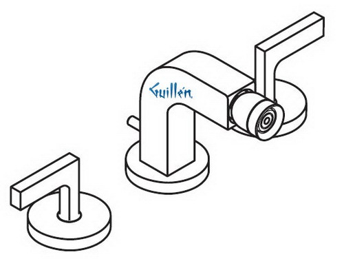 Hansgrohe Axor; 39235; Bidet faucet widespread dual lever handles with front spray; Series Citterio