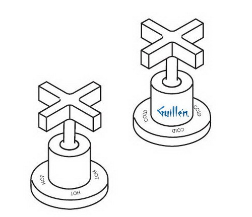 Hansgrohe Axor; 39426; Tub deck filler valve 3 hole dual cross handle; Series Citterio