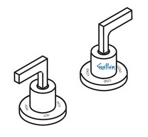 Hansgrohe Axor; 39427; Tub deck filler valve 3 hole dual lever handle; Series Citterio