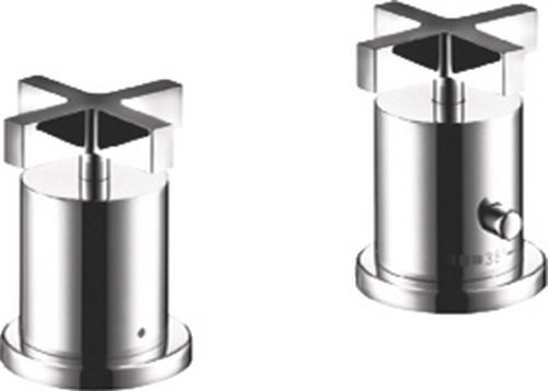 Hansgrohe Axor; 39480; Tub deck filler valve 2 hole thermostatic dual cross handle; Series Citterio