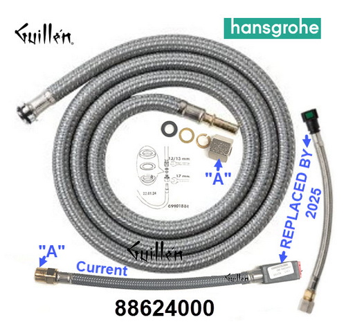 Hansgrohe 88624000 ;; pull out hose for & swing kitchen handspray 49" inch   95506000; 95561000; 95507000