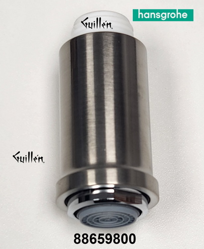Hansgrohe 88659800; ; pull out 1 spray for high arc; in Steel Optik
