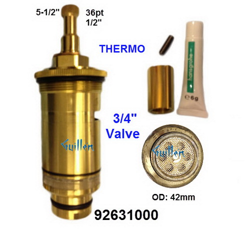 Hansgrohe 92631000 Hansgrohe; cartridge 3/4 inch thermostatic; in Unfinish