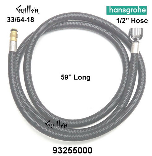 Hansgrohe 93255000;;__ 59 inch Pullout braided hose lacuna; in Unfinish
