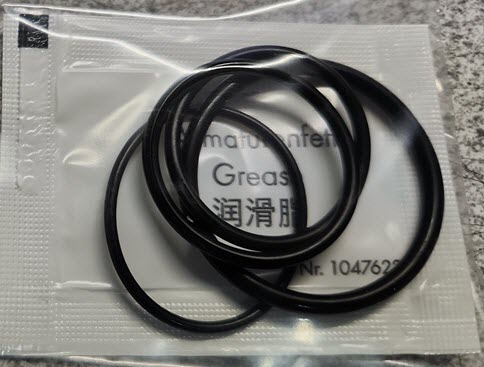 Hansgrohe 95037000; MTC; __ UNK UNK; Single lever cartridge sealing O-ring set; in Unfinish