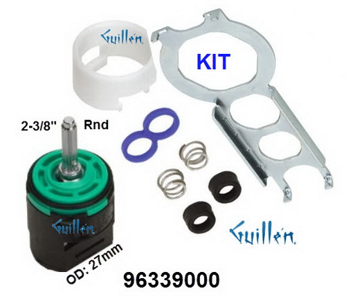 Hansgrohe 96339000 Hansgrohe; __ 2-3/8in; Rd; Single lever cartridge kit; in Unfinish; Replaces 96231000; 94004810