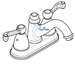 Hansgrohe Axor; 06431; Lavatory faucet dual lever handle for centerset 3 hole; Series Tango C