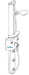 Hansgrohe Axor; 06557; Shower Panel I thermostatic single lever handle wall mount; Series Monsoon