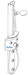Hansgrohe Axor; 06564; Shower Panel I thermostatic single lever handle wall mount; Series Stratos E