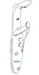Hansgrohe Axor; 26303; Shower Panel thermostatic single cube handle wall mount; Series Pharo, Helis