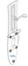 Hansgrohe Axor; 26500; Shower Panel thermostatic single cube handle wall mount; Series Pharo, Moonlight ML20