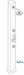 Hansgrohe Axor; 29118; Shower Column thermostatic single cube handle wall mount; Series Pharo