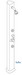 Hansgrohe Axor; 29800; Shower Column thermostatic single cube handle wall mount; Series Pharo