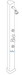 Hansgrohe Axor; 29801; Shower Column thermostatic single cube handle wall mount; Series Pharo