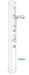 Hansgrohe Axor; 29810; Shower Column thermostatic single cube handle wall mount; Series Pharo