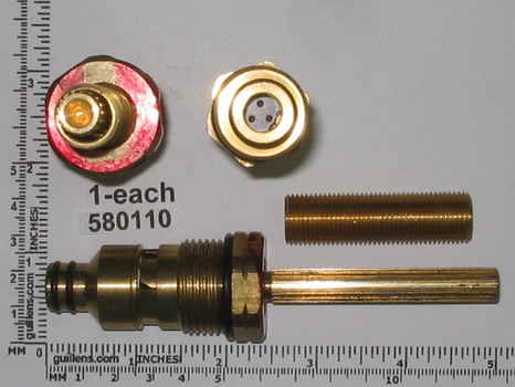 Harden 580110; ; hot 3/4 - 4 3/4 in long 16 pt deck mounted cartridge ceramic; in Brass   185