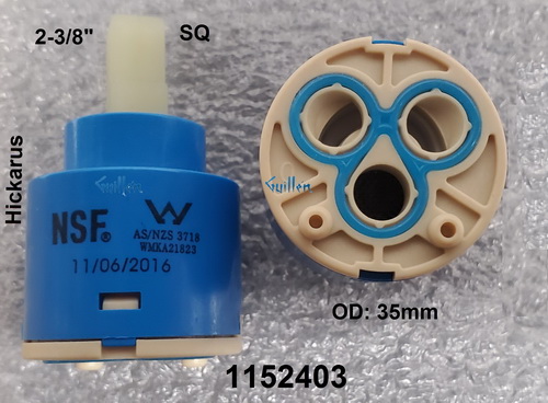 Hickarus 1152403;;__ 2-3/8in SQ; Ceramic Cartridge 35 mm for Faucet Item ended 050-054-056-062-068-089-090-091-092 -093-094-095-096-097; in Unfinish