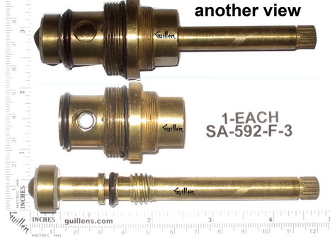 Indiana Brass SA-592-F-3; ; diverter stem cartridge assembly (t582); in Unfinish