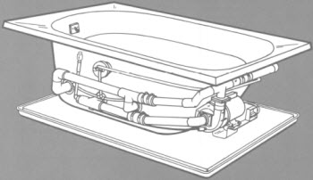 Jacuzzi 4600000; Bianca (R); 1984 Whirlpool Bath 6 AMH jets 1.0 hp pump motor 115 / 230 volt technical part breakdown owner manuals Specifications Catalog