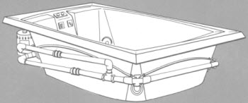Jacuzzi 4910000; Athena (R); 1984 Whirlpool Bath 4 HTA jets 1.5 hp pump motor 115 volt technical part breakdown owner manuals Specifications Catalog   3299000; 3300000