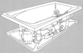 Jacuzzi 4950000; Cara / Cara II (R); 1984 / 1985 Whirlpool Bath 3 HTA jets .5 hp pump motor 115 / 230 volt technical part breakdown owner manuals Specifications Catalog   4960000; 1710000; 1711000; 3129000; 3130000; 4960000