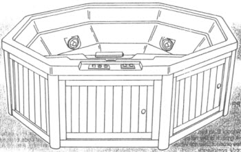 Jacuzzi 6500000; Laser / Laser II (R); 1985 / 1987 Spa 4 AMH jets .75 hp 2 - Speed pump motor 115 / 230 volt technical part breakdown owner manuals Specifications Catalog   6197000; 7200000; 8071000
