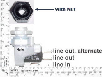 Jacuzzi 7397000;; Switch spdt 21amp air pressure with nut for pump and motor; in Unfinish