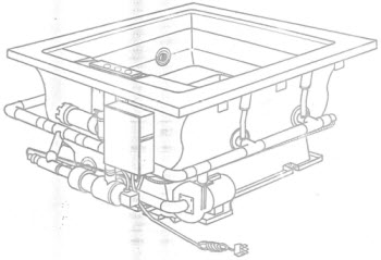 Jacuzzi JWB-110; Cambio (R); 1982 Spa 4 AMH jets 1.0 hp 2 speed pump motor 115 volt technical part breakdown owner manuals Specifications Catalog   3367000