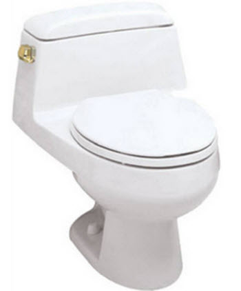 Jacuzzi P285, P286; Donielli (R); round front / elongated one piece toilet 1.6 gpf / 6.0 lpf technical parts breakdown manuals specifications catalog; in Unfinish