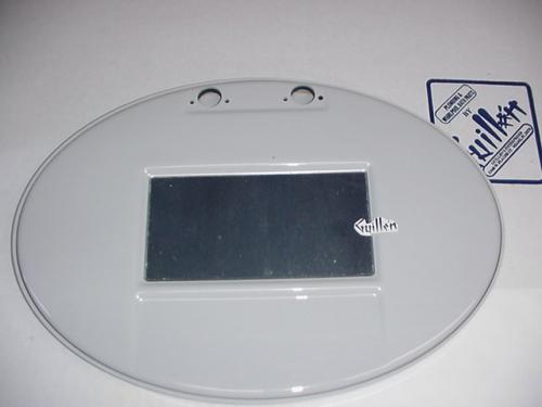 Jacuzzi 0148945; Fiore; Front acrylic oval cover assembly with mirror less hinges; in Silver; Discontinued Product - Use Jacuzzi 0148