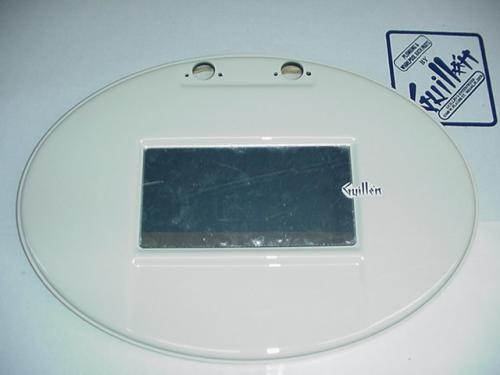 Jacuzzi 0148958; Fiore; Front acrylic oval cover assembly with mirror less hinges; in Almond; Discontinued Product - Use Jacuzzi 01489