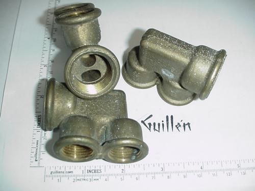 Jacuzzi 1681000;; 1/2" fip brass twin elbow for shower diverter; Unfinish