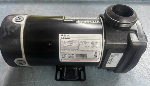 Jacuzzi 2554ALT;; Motor and pump alternate 2 hp 115/230 vac 8.0/16.0 amp 60 hz with 1.5" half unions ; Unfinish   4593000; 4590000; 2554000; 0123003