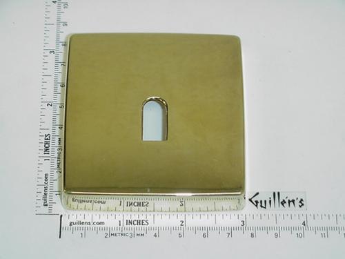 Jacuzzi 4125829;; Flush mount diverter fill spout cover plate less screws; in Bright Brass