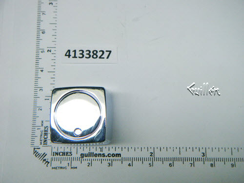Jacuzzi 4133827;; Air volume control knob square type less insert; in Chrome; Discontinued Product - Use Jacuzzi 51328xx