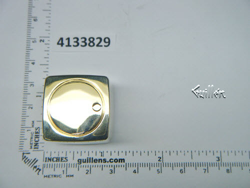 Jacuzzi 4133829;; Air volume control knob square type less insert; in Bright Brass; Discontinued Product - Use Jacuzzi 8611