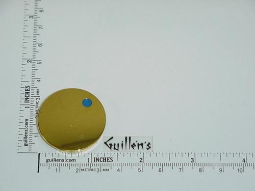 Jacuzzi 4157000; Water Rainbow; Insert cap cold (blue dot) for square metal handle; in Gold; Discontinued Product