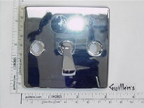 Jacuzzi 4175827;; Square plate pop up modified trip lever assembly overflow drain; in Chrome   4130827; 4175847  Product Discontinued