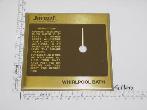 Jacuzzi 4212000;; Faceplate timer clear anodized 30 min; in Gold; Discontinued Product