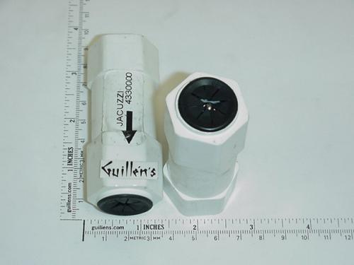 Jacuzzi 4330000;; 1/2" pvc air releif check valve 3 psi; Unfinish