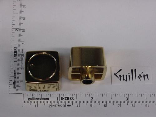 Jacuzzi 5132829;; Air volume control knob assembly square type Obsolete; in Bright Brass; Discontinued Product