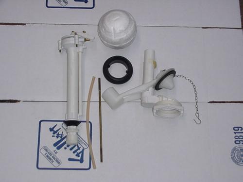 Jacuzzi 5406000; Lumiere; One piece toilet rebuild kit with flush and fill valve; Unfinish; Discontinued Product
