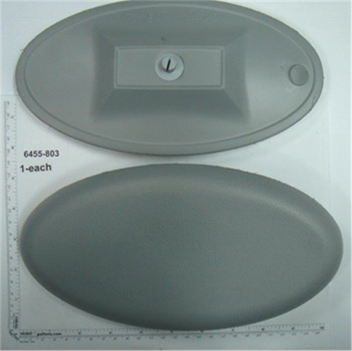 Jacuzzi 6455-803; pillow oval imperial snap-in 10 x 5-1/4; in Grey
