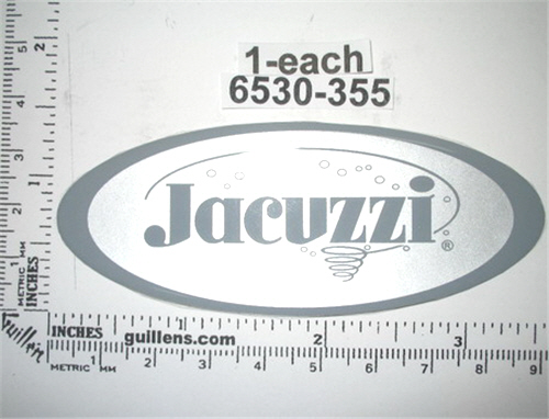 Jacuzzi 6530-355; ; jacuzzi spa emblem logo; in Unfinish; Discontinued - Use Jacuzzi P198000