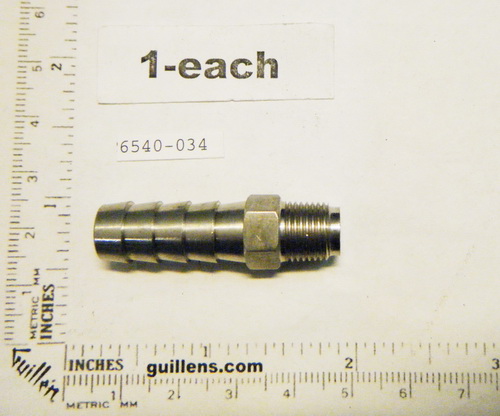 Jacuzzi 6540-034; ; adapter 1/8" mipt x 3/8" barb 316ss heater; in Unfinish