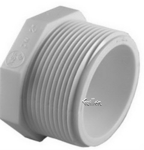Jacuzzi 6540-035; threaded plug 3/4" mipt pvc; in Unfinish